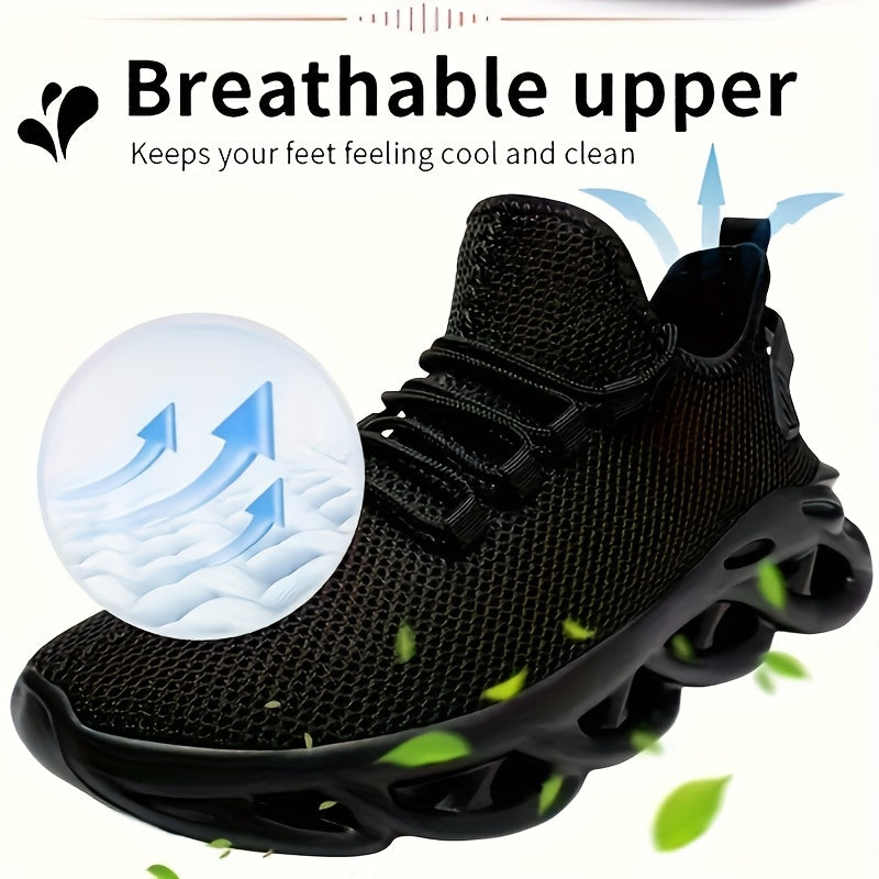 LOPSIE Men's Blade Running Shoes - Breathable Non-Slip TPU Sole, Lightweight Low-Top Athletic Sneakers for Gym, Tennis, Walking & Outdoor Sports - All-Season Comfort Casual Streetwear Trainers