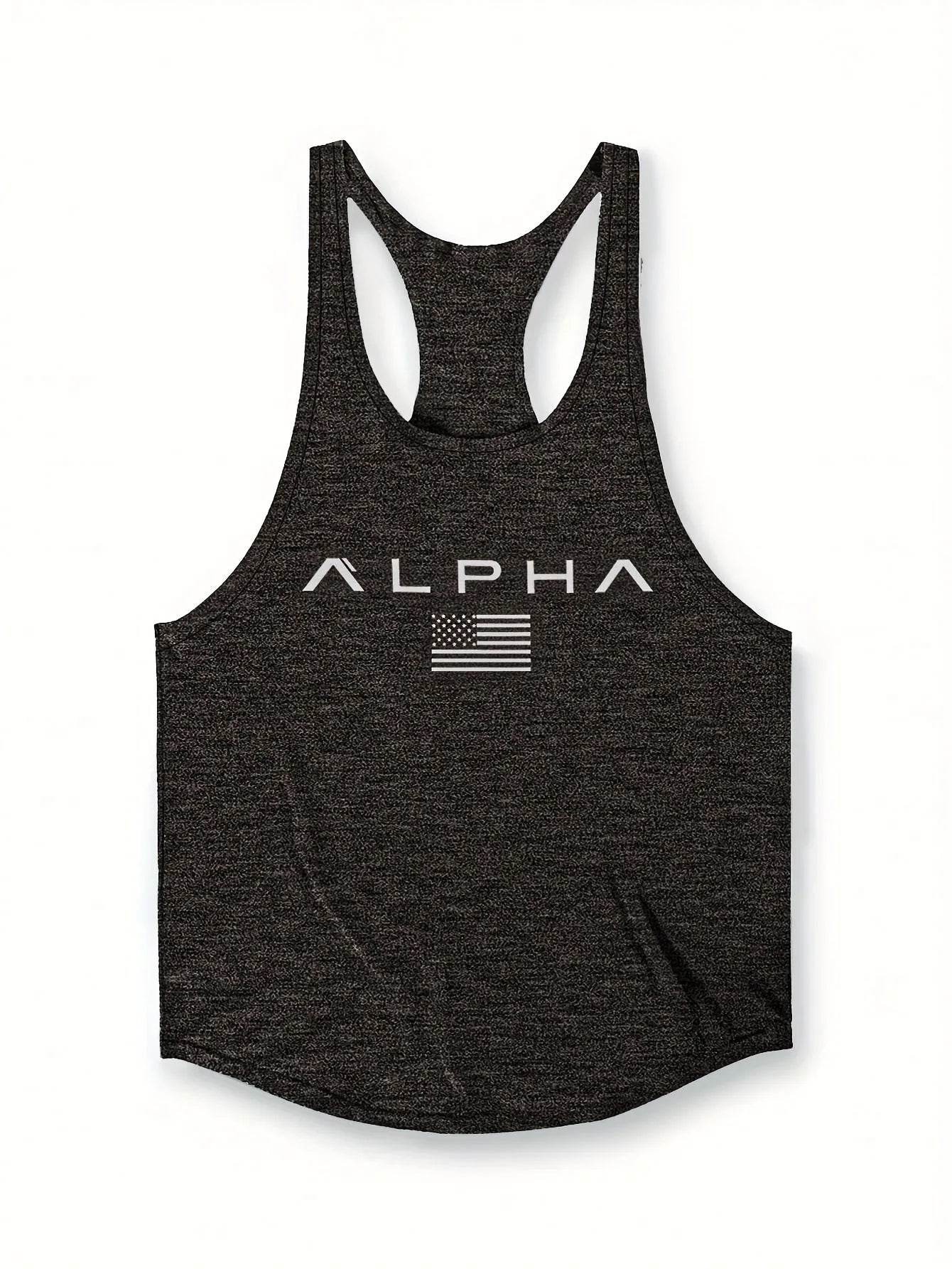 Cross-border European Size Alpha Men's Printed Round-neck Fitness Vest, Undershirt, Muscle Quick-drying Basketball Vest