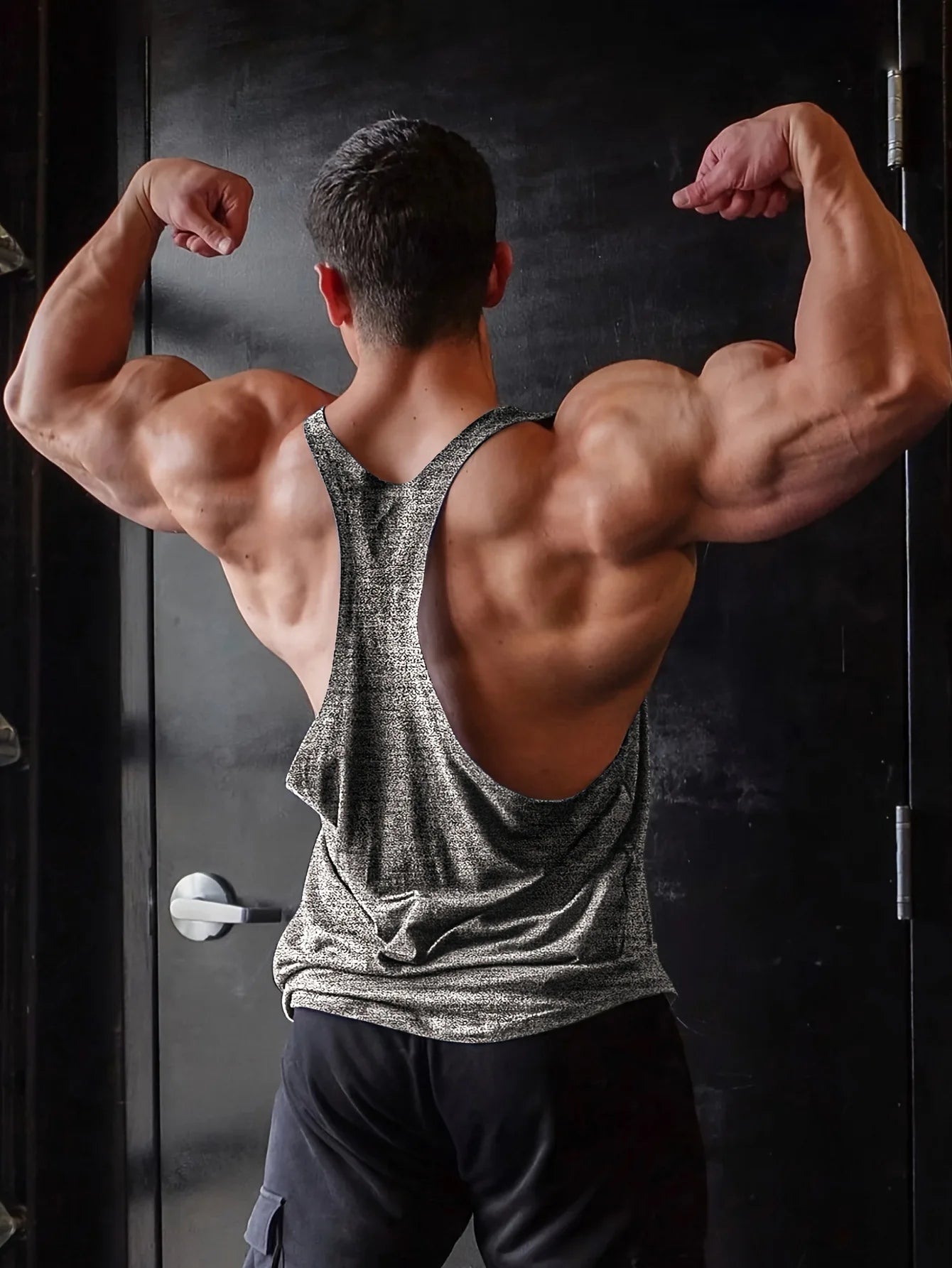 Cross-border European Size Alpha Men's Printed Round-neck Fitness Vest, Undershirt, Muscle Quick-drying Basketball Vest