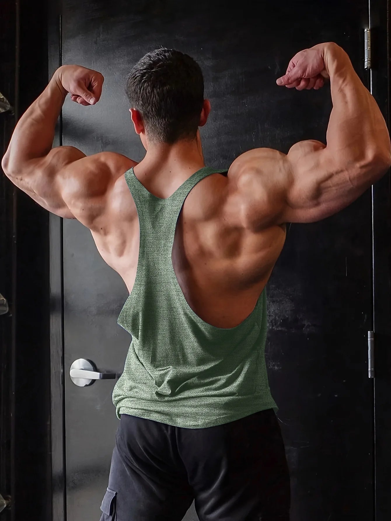 Cross-border European Size Alpha Men's Printed Round-neck Fitness Vest, Undershirt, Muscle Quick-drying Basketball Vest