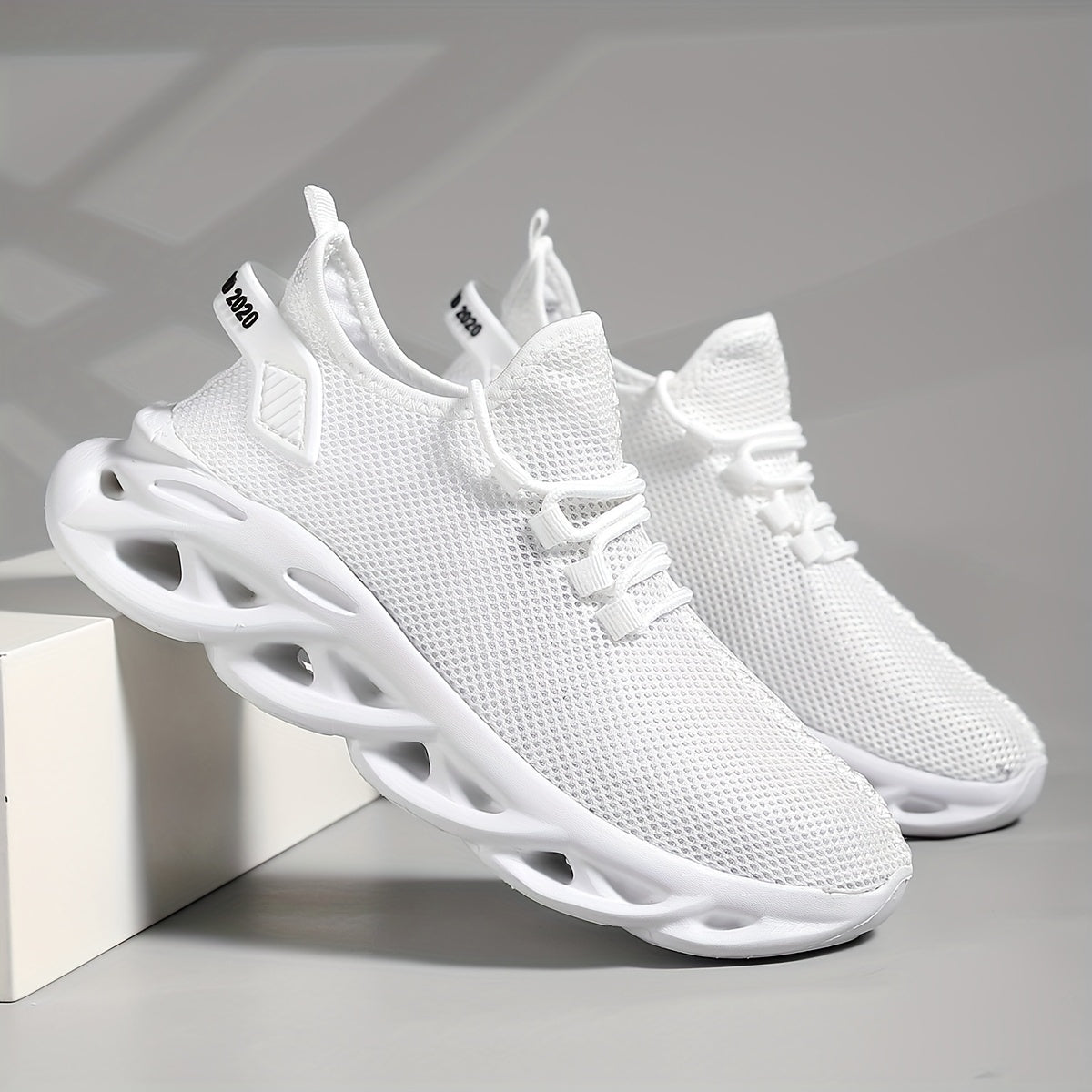 LOPSIE Men's Blade Running Shoes - Breathable Non-Slip TPU Sole, Lightweight Low-Top Athletic Sneakers for Gym, Tennis, Walking & Outdoor Sports - All-Season Comfort Casual Streetwear Trainers