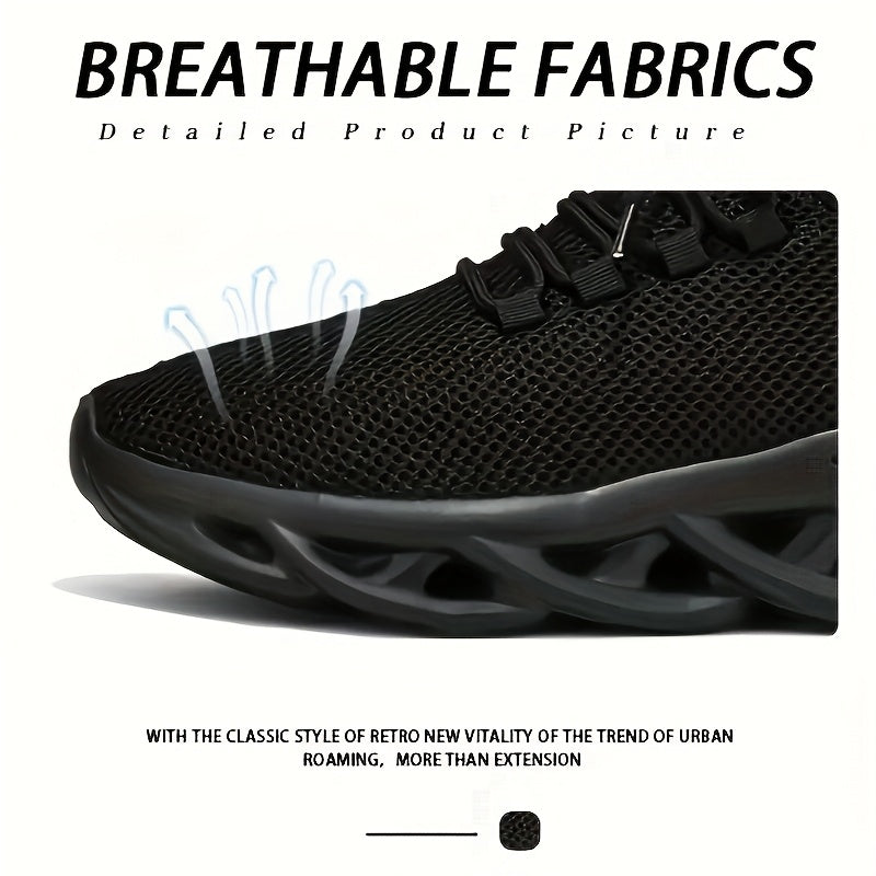 LOPSIE Men's Blade Running Shoes - Breathable Non-Slip TPU Sole, Lightweight Low-Top Athletic Sneakers for Gym, Tennis, Walking & Outdoor Sports - All-Season Comfort Casual Streetwear Trainers